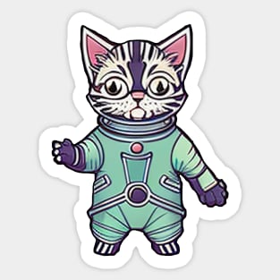 Astronaut cat outer space Sticker